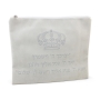 White Tallit and Tefillin Bag Set with Priestly Blessing and Crown Design - 2