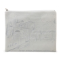 White Tallit and Tefillin Bag Set - Jerusalem Design and Verse - 3