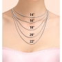 Silver Key Necklace with Name and Swarovski Birthstone - 5