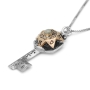 Silver and Gold Uriel Key Kabbalah Necklace - 3