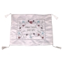 White Challah Cover With Pomegranate Designs (Choice of Designs) - 3
