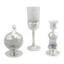 Pristine Handcrafted Glass and Sterling Silver Havdalah Set (White) - 4