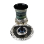 Handmade Glass and Sterling Silver Kiddush Cup with Ancient Hebrew "Jerusalem" - Color Option - 5