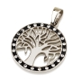 925 Sterling Silver Tree of Life Pendant with Crystal Stones - 4