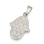 Colored Sterling Silver Hamsa Pendant Necklace with Jerusalem Design - 3