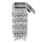 Traditional Yemenite Art Handcrafted Sterling Silver Filigree Tzedakah Box With Stacked Design - 4
