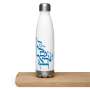 Am Yisrael Chai White Stainless Steel Water Bottle - 3