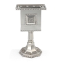 Star of David Square Contemporary Nickel Havdallah Candle Holder - 2