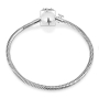 Sterling Silver Charm Bracelet - Snake Chain with Ball Clasp - 4