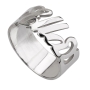 Sterling Silver Hebrew Name Ring - Color Options - 7