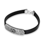 Sterling Silver Priestly Blessing & Star of David Bracelet on Leather Band - 2