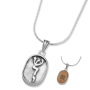 Sterling Silver Shaddai Necklace with Jerusalem Stone and Nano-Inscribed Bible - 1