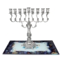 Chic Menorah Tray With Colorful Hanukkah Symbols - 2