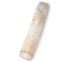 Large Light Brown White Onyx Mezuzah Case with Shin  - 1