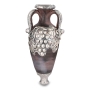 Tall Ancient Wine Vessel Ceramic with 925 Sterling Silver Decoration - 1