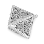 Traditional Yemenite Art Handcrafted Sterling Silver Tapered Dreidel With Filigree Design - 4