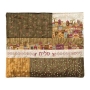 Yair Emanuel Embroidered Tallit and Tefillin Bag Set - Jerusalem (Olive & Gold) - 3