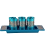 Kiddush Cup Set With Pomegranate Design By Yair Emanuel (Choice of Colors) - 6