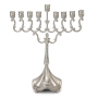 Elegant Nickel Hanukkah Menorah - Large - 3