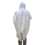 Wedding Talitnia Traditional White Pure Wool Tallit (Prayer Shawl) - 5