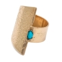 18K Gold-Plated and Turquoise Stone Adjustable Ring – Traveler's Psalm & Priestly Blessing (Psalms 121 & Numbers 6) - 8