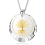 Cubic Zirconia Tree of Life Necklace Micro-Inscribed With 24K Gold (Genesis 2:9) - 7