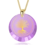 Cubic Zirconia Tree of Life Necklace Micro-Inscribed With 24K Gold (Genesis 2:9) - 8
