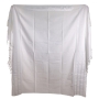 100% Cotton Non-Slip Tallit Prayer Shawl with White Stripes - 4