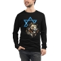 Lion of Judah and Star of David Unisex Long Sleeve Tee - 3