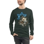 Lion of Judah and Star of David Unisex Long Sleeve Tee - 7