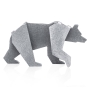 Wallaby Stainless Steel Origami Baby Bear Sculpture - 1