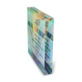 Jordana Klein Home Blessing Glass Cube With Colorful Waves Design (Hebrew) - 3
