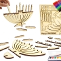 Kids 3D Wooden DIY Hanukkah Menorah Decoration - 7