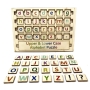 Upper and Lower Case Wooden Alphabet Puzzle - Colored  - 1