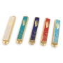 Set of 5 Colorful Mezuzah Cases - Western Wall - 2