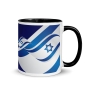 Israeli Flag Mug with Color Inside - 5