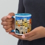 Jerusalem Houses Mug with Color Inside - 4