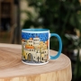 Jerusalem Houses Mug with Color Inside - 6