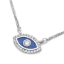 Diamond-Accented Evil Eye 14K White Gold Pendant Necklace - 2