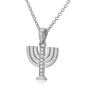 Diamond-Accented 18K Gold Menorah Pendant Necklace By Yaniv Fine Jewelry - 4