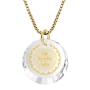 Woman of Valor: 14K Gold and Cubic Zirconia Necklace Micro-Inscribed with 24K Gold - Proverbs 31:10-31 - 12