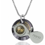 Woman of Valor: Sterling Silver and Cubic Zirconia Necklace Micro-Inscribed with 24K Gold - Proverbs 31:10-31 - 9