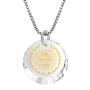 Woman of Valor: Sterling Silver and Cubic Zirconia Necklace Micro-Inscribed with 24K Gold - Proverbs 31:10-31 - 14
