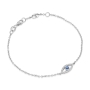 Yaniv Fine Jewelry 18K Gold Evil Eye Bracelet with Diamonds and Sapphire - 4
