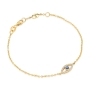 Yaniv Fine Jewelry 18K Gold Evil Eye Bracelet with Diamonds and Sapphire - 2