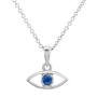 Yaniv Fine Jewelry 18K Gold Evil Eye Pendant with Sapphire  - 4