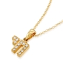 Yaniv Fine Jewelry 18K Gold Double Chai Pendant with Diamonds - 1