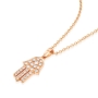 Yaniv Fine Jewelry Delicate 18K Gold Hamsa Pendant with Diamonds - 8
