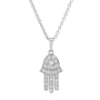 Yaniv Fine Jewelry Delicate 18K Gold Hamsa Pendant with Diamonds - 4