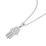 Yaniv Fine Jewelry Delicate 18K Gold Hamsa Pendant with Diamonds - 5